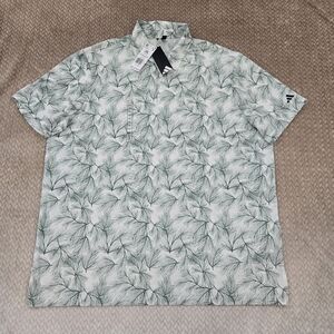 Men's Green Leaf Print Shirt